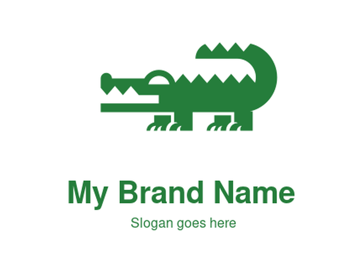 Green Stylized Alligator Logo Design for Bold Wildlife and Outdoor Brands